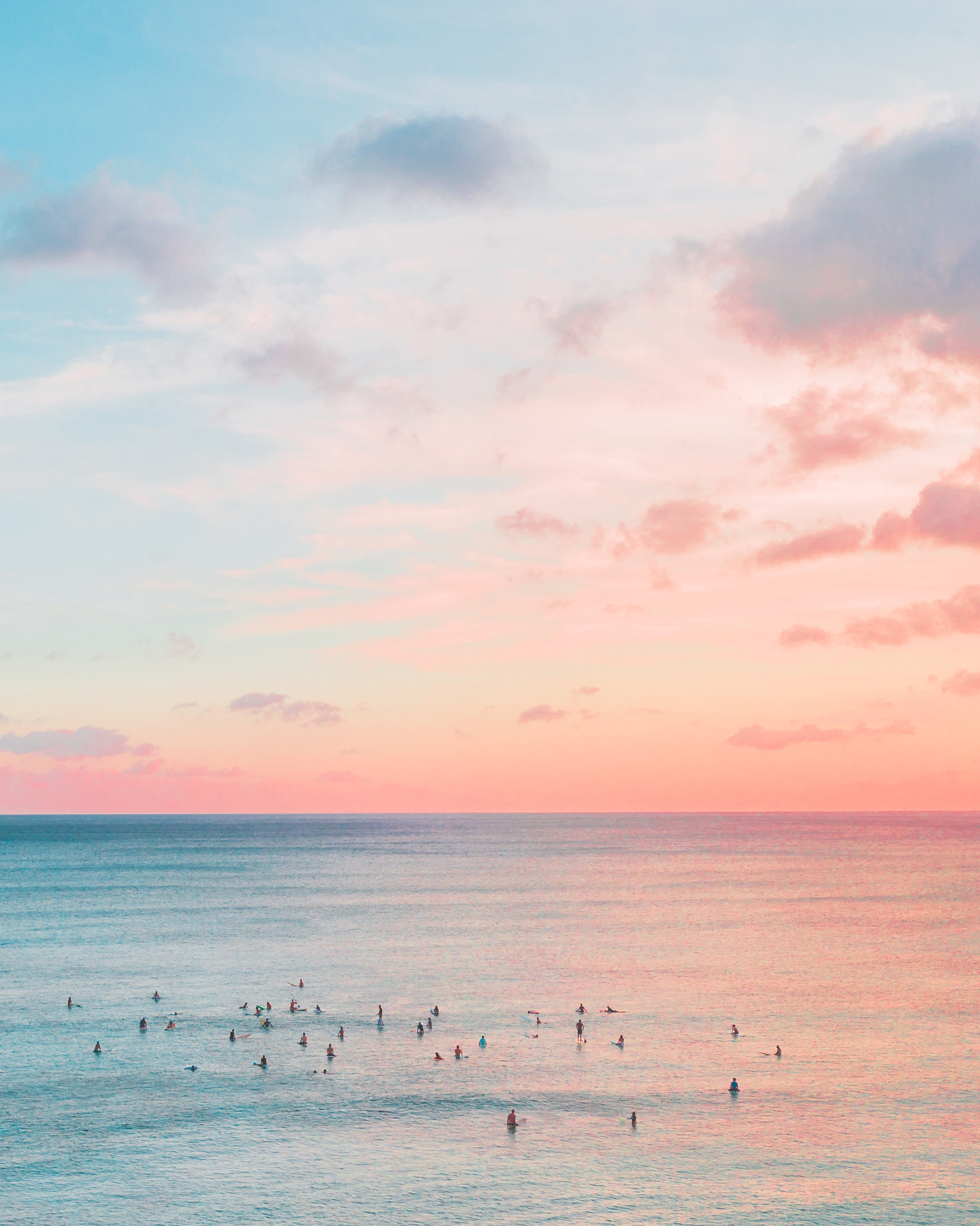 People on Beach during Sunset